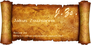 Jakus Zsuzsanna névjegykártya